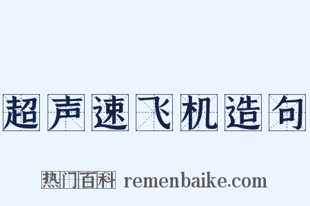 超声速飞机造句是什么意思的图片